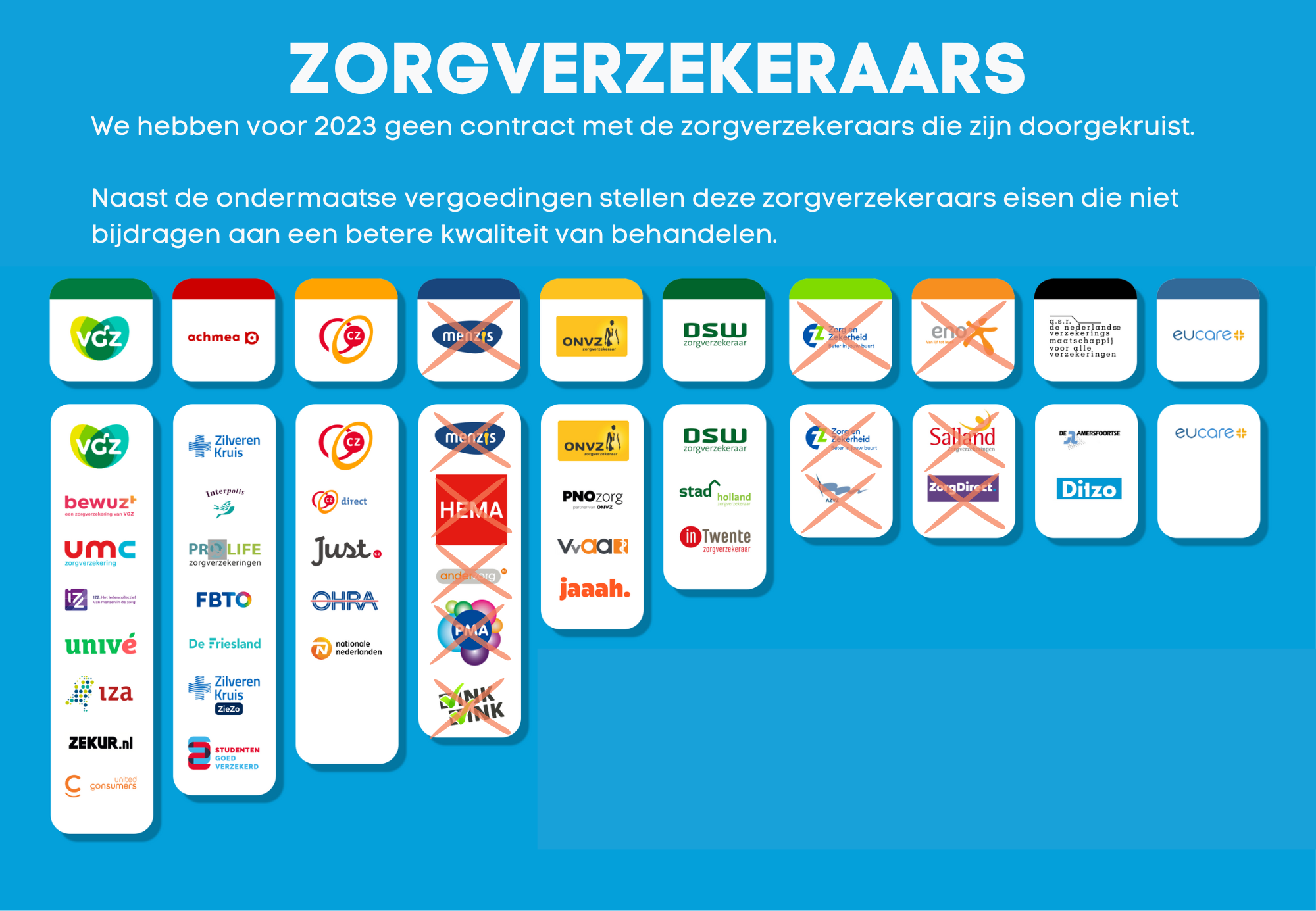 Overzicht ZVZ zonder kruizen - blauw